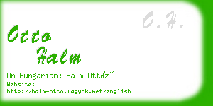 otto halm business card